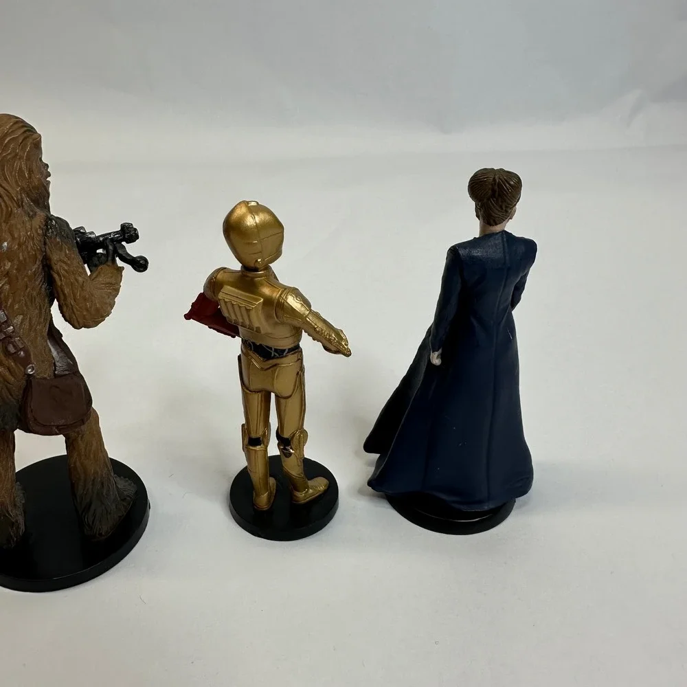 Star Wars Disney Store Figure Set BB-8 Poe‎ Chewbacca C-3PO Leia 5 PVC Piece Lot
